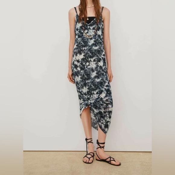 🆕 ZARA Tie Dye Ankle Dress - Picture 2 of 7